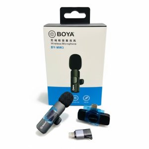 Boya BY-MW3 Wireless Microphone For iPhone & Type-C User | Best For Personal Vlogging & Video Recording with Noise Cancellation & Cordless Clip