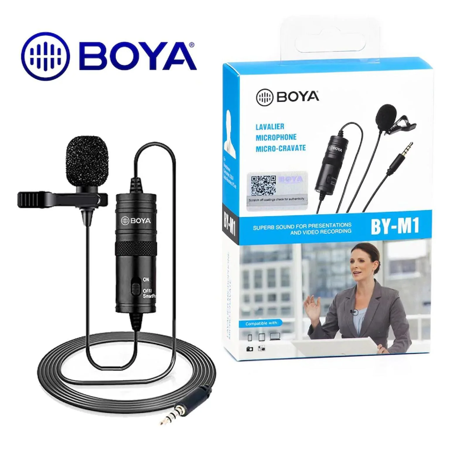 Boya By M1 Mic | Specially Designed For Youtube Video Recording MIc | Wired Mic | Mic For Youtube | MIcrophone For PC Recording Mic Best Quality Mic for Android, PC & DSLR | Professional Collar Mic - Lavalier 3.5mm Mic For Youtube With Original Sticker - Image 3