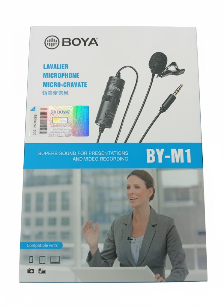 Boya By M1 Mic | Specially Designed For Youtube Video Recording MIc | Wired Mic | Mic For Youtube | MIcrophone For PC Recording Mic Best Quality Mic for Android, PC & DSLR | Professional Collar Mic - Lavalier 3.5mm Mic For Youtube With Original Sticker
