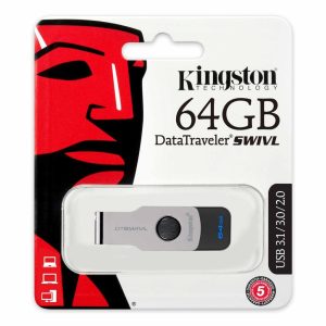 Kingston DataTraveler Swivl 64GB USB 3.0 Pen Drive (DTSWIVL/32GBIN, Black)