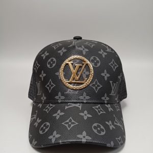 Louis Vuitton Monogram Black Gold Premium Unisex Cap