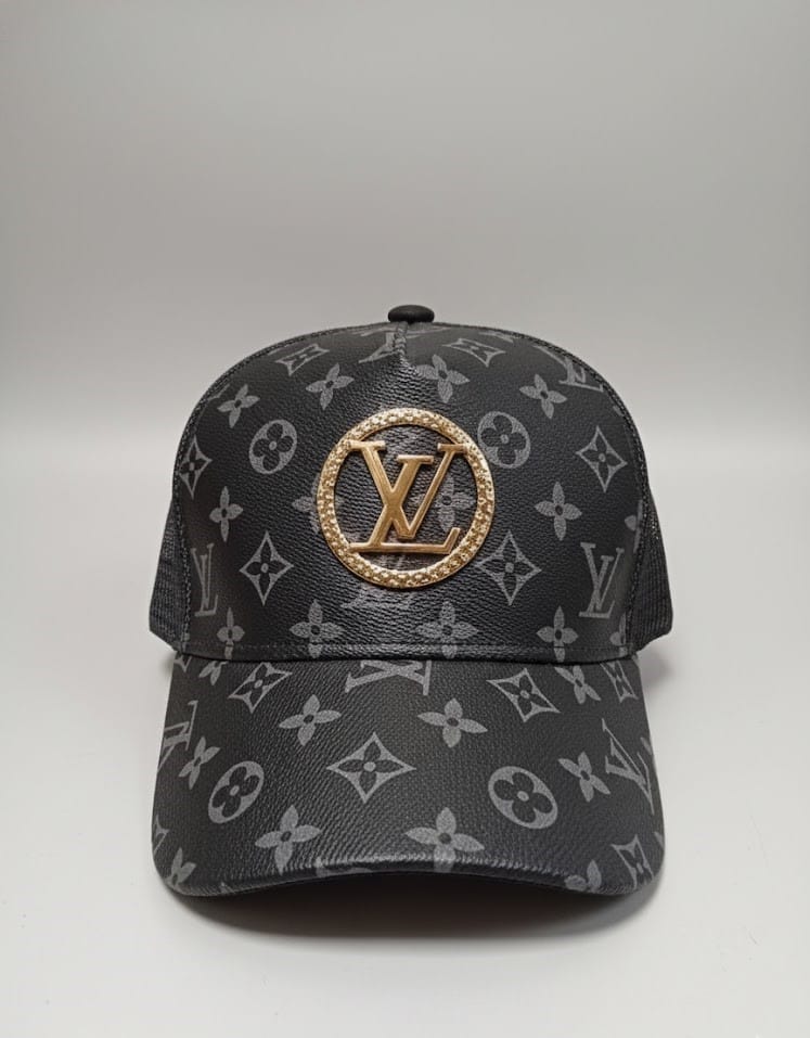 Louis Vuitton Monogram Black Gold Premium Unisex Cap