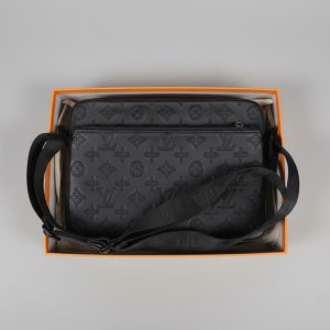 Alternative view of Louis Vuitton Black Messenger Bag with Monogram Embossed Leather