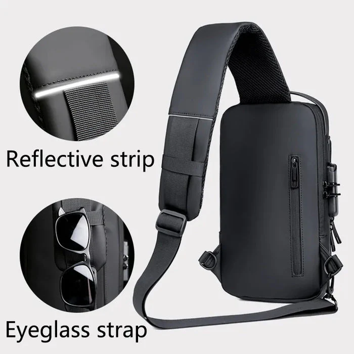 Shoulder Bag Multifunction Anti Theft USB Messenger Pack Man - women Crossbody Cross Body Travel Sling Chest Bags Pack - Image 6