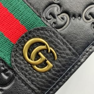 Alternative view of Gucci Long Wallet For Men Cow Leather Black.