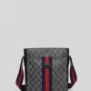 Gucci Black & Grey Small Messenger Bag.