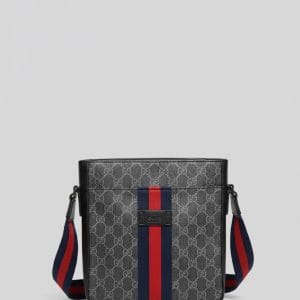Gucci Black & Grey Small Messenger Bag.