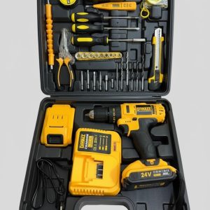 DEWALT 24V Drill Machine with Tool Kit Set – Power, Precision, and Versatility for Every Project