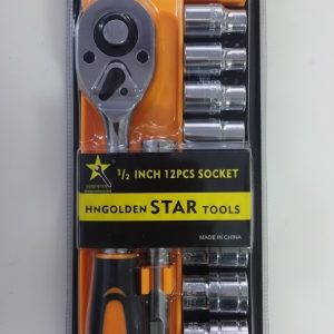 HNGolden Star Tools 1/2 Inch 12-Piece Socket Set