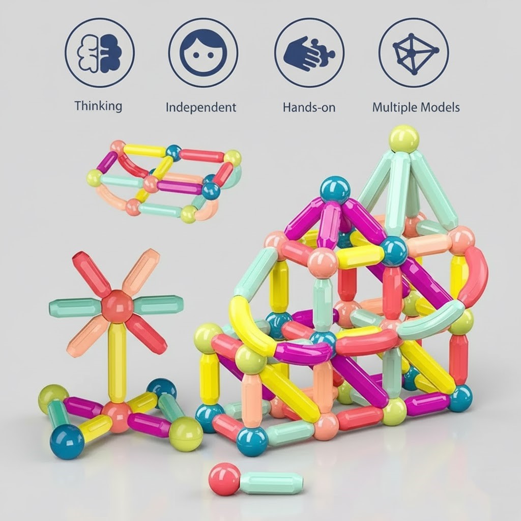 Magnetic Building Blocks Set 25 Piece - Image 4