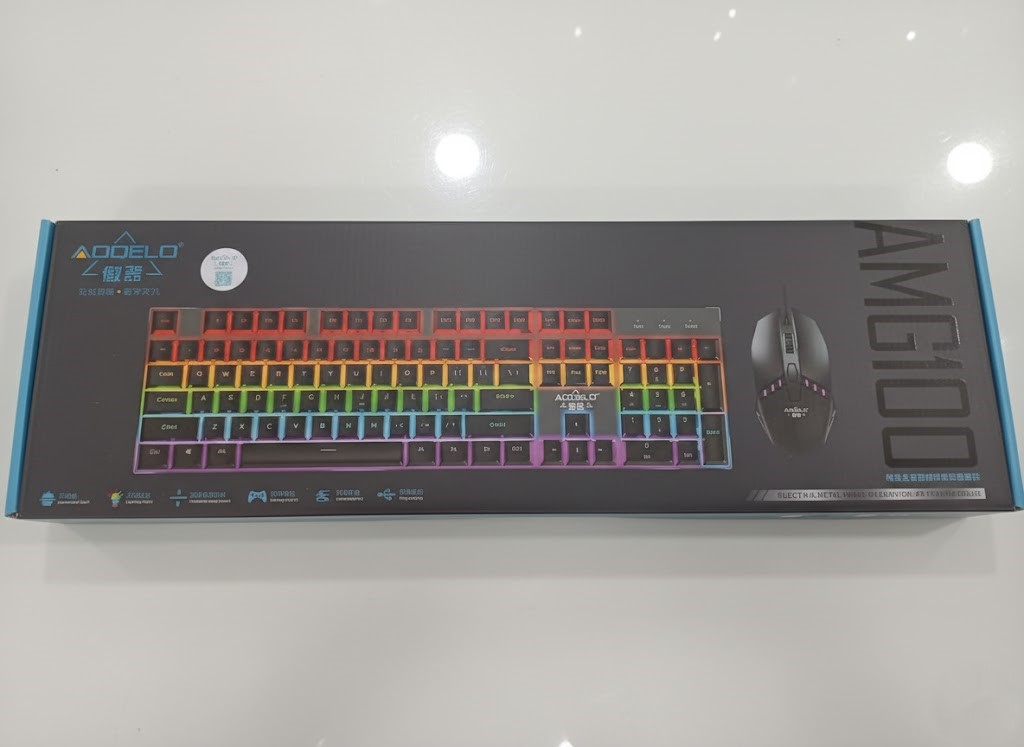 AOQELO AMG100 Electric Metal Panel Mechanical Keyboard and Mouse.