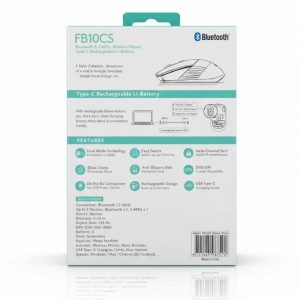 Alternative view of A4Tech Bluetooth Wireless Mouse – FB10CS – Rechargable – Silent Clicks