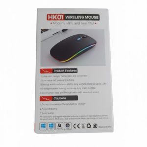 Alternative view of HAWK HK01 Dual Mode 2.5Ghz RGB Wireless Bluetooth Rechargable Silent Click Mouse For Laptop PC.