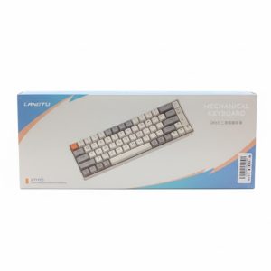 Alternative view of Langtu GK65 Tri-Mode Wireless Mechanical Gaming Keyboard, Bluetooth/2.4GHz/USB-C - Hot-Swappable Gold Switches (Milk White).