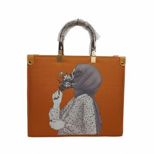 Alternative view of Elegant Floral Hijab Girl Printed Tote Bag