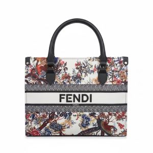 Fendi Sunshine White Flower tote