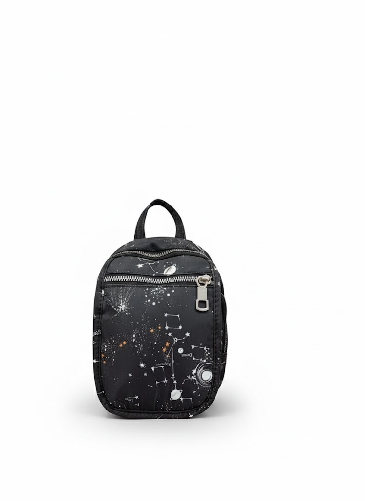 Starry Night Sky Mini Cross body Sling Bag – Galaxy Constellation Print.