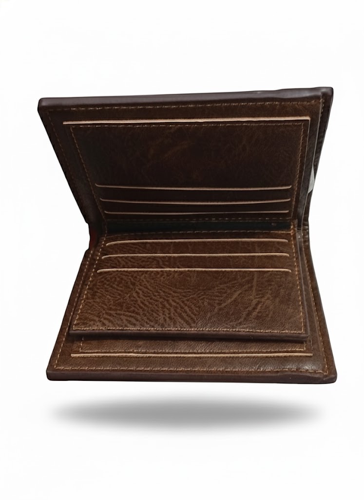 Premium Genuine Leather Bi-Fold Wallet with Money Clip – Dunbollu Men's Collection. - Image 3