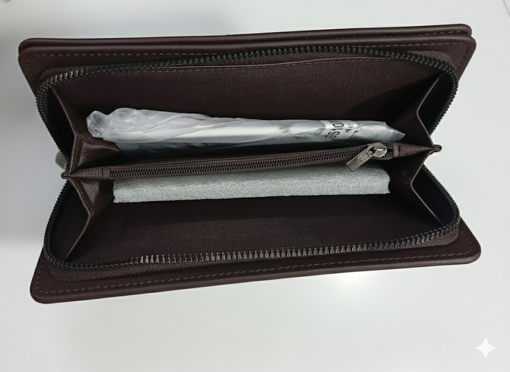 Baellerry Vintage Brown Leather Clutch Wallet / Men’s Organizer. - Image 2