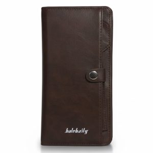 Baellerry Vintage Brown Leather Clutch Wallet / Men’s Organizer.