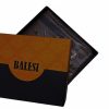 Balesi Luxury Men's Genuine Leather Zipper Wallet with 3D Winged Metal Emblem & Coin Pocket – Premium Gift Box Edition (Taupe Brown).
