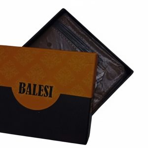 Balesi Luxury Men's Genuine Leather Zipper Wallet with 3D Winged Metal Emblem & Coin Pocket – Premium Gift Box Edition (Taupe Brown).