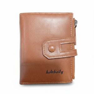 Original Buffalo Leather Trifold Wallet (Premium Crafted) Black.