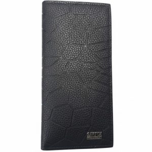 SAVFOX Geometric Long Wallet – Black Luxury Edition.