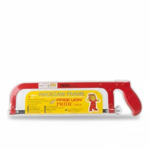 Alternative view of PRIDE Lion Heavy-Duty Hacksaw Frame (300mm / 12 Inch) – Red.