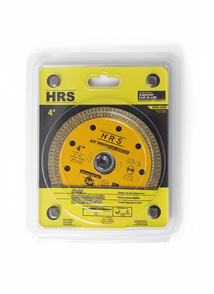 HRS 4-inch diamond saw blade, also known as a cutting disc, used for cutting hard materials.