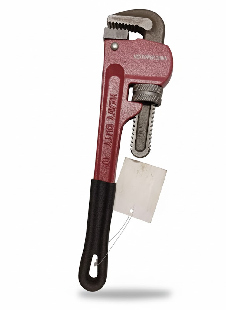 Max Power 10-inch heavy-duty pipe wrench. - Image 3