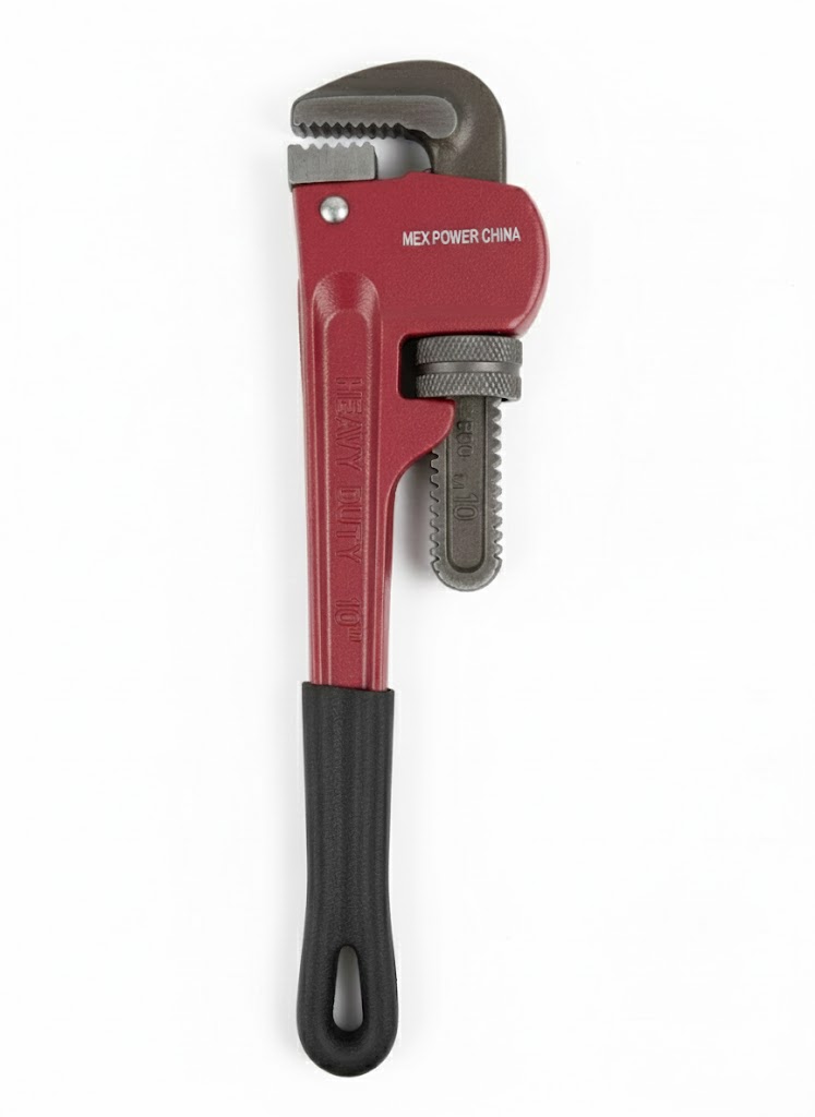 Max Power 10-inch heavy-duty pipe wrench.