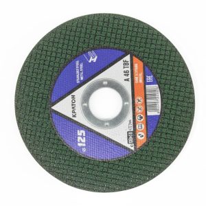 KRATON 125 x 1.0 mm cut-off disc. It is designed for use with angle grinders to cut stainless steel and other metals.