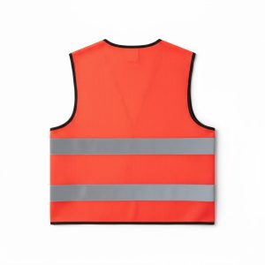 Alternative view of REFLECTIVE 120GRAM POLYESTER RED COLOR SAFETY VEST.