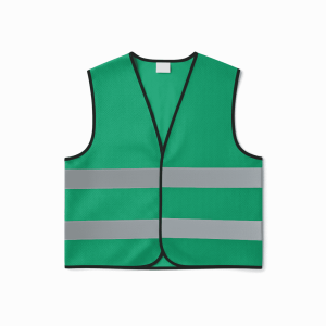 green reflective safety vest