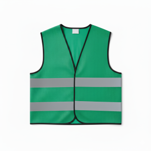REFLECTIVE 120GRAM POLYESTER GREEN COLOR SAFETY VEST.