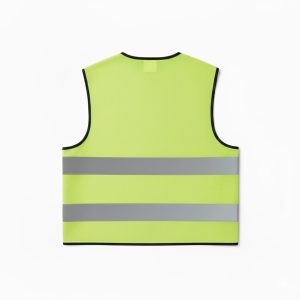 Alternative view of REFLECTIVE 120GRAM POLYESTER LEMON GREEN COLOR SAFETY VEST.
