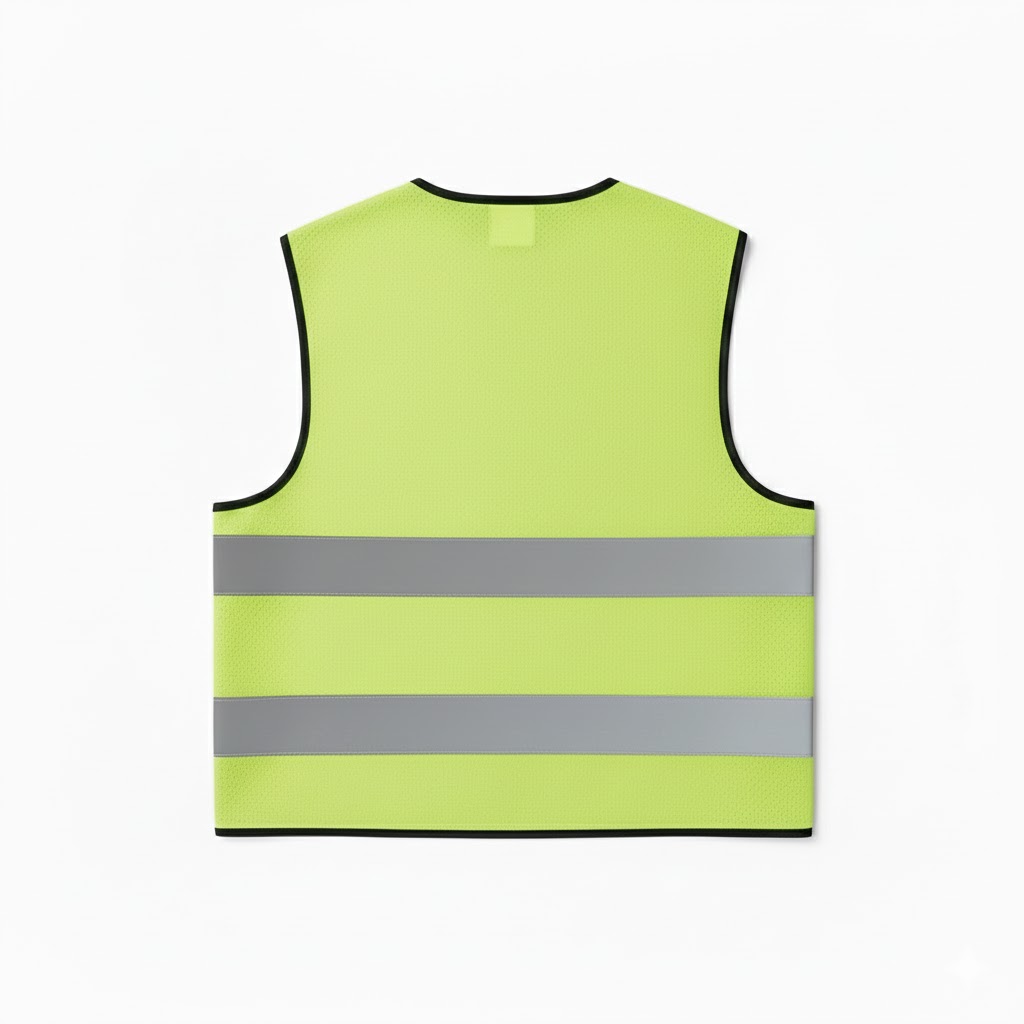 REFLECTIVE 120GRAM POLYESTER LEMON GREEN COLOR SAFETY VEST. - Image 2