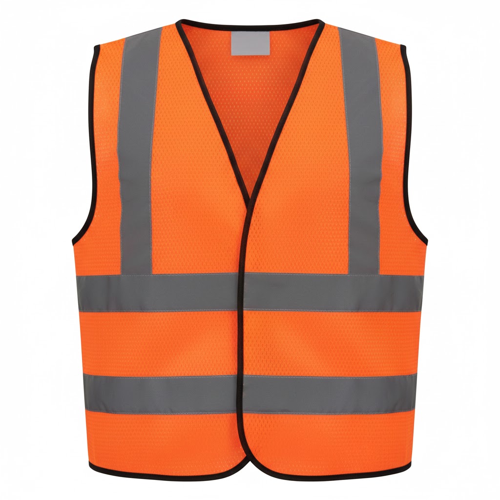 REFLECTIVE 120 GRAM ORANGE SAFETY VEST.