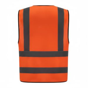 Alternative view of REFLECTIVE 120 GRAM ORANGE SAFETY VEST.