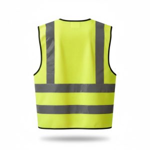 Alternative view of REFLECTIVE 120 GRAM LEMON GREEN SAFETY VEST.