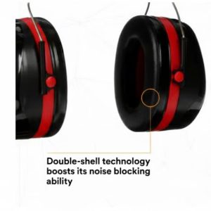 Alternative view of 3M H10A PELTOR OPTIME 105 OVER THE HEAD BLACK AND RED EARMUFF, EAR PROTECTORS