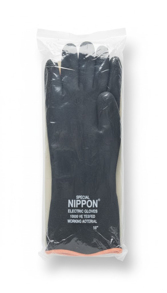 Rubber Electric PVC Long Gloves. - Image 2