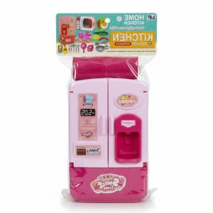 Kitchen Toys Fridge Refrigerator With Ice Dispenser Role Play Set For Kids.