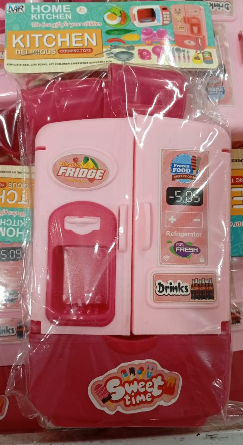 Kitchen Toys Fridge Refrigerator With Ice Dispenser Role Play Set For Kids. - Image 3