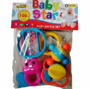 Baby Rattle Toys – 4 Pcs Set (Pure plastic) pack piece.