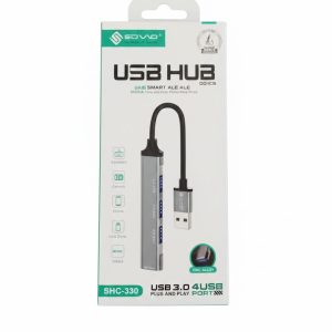 Alternative view of SOVO  SHC-30 USB 4-Port Hub 3.0 High-Speed Splitter (USB-A to 4× USB 3.0).