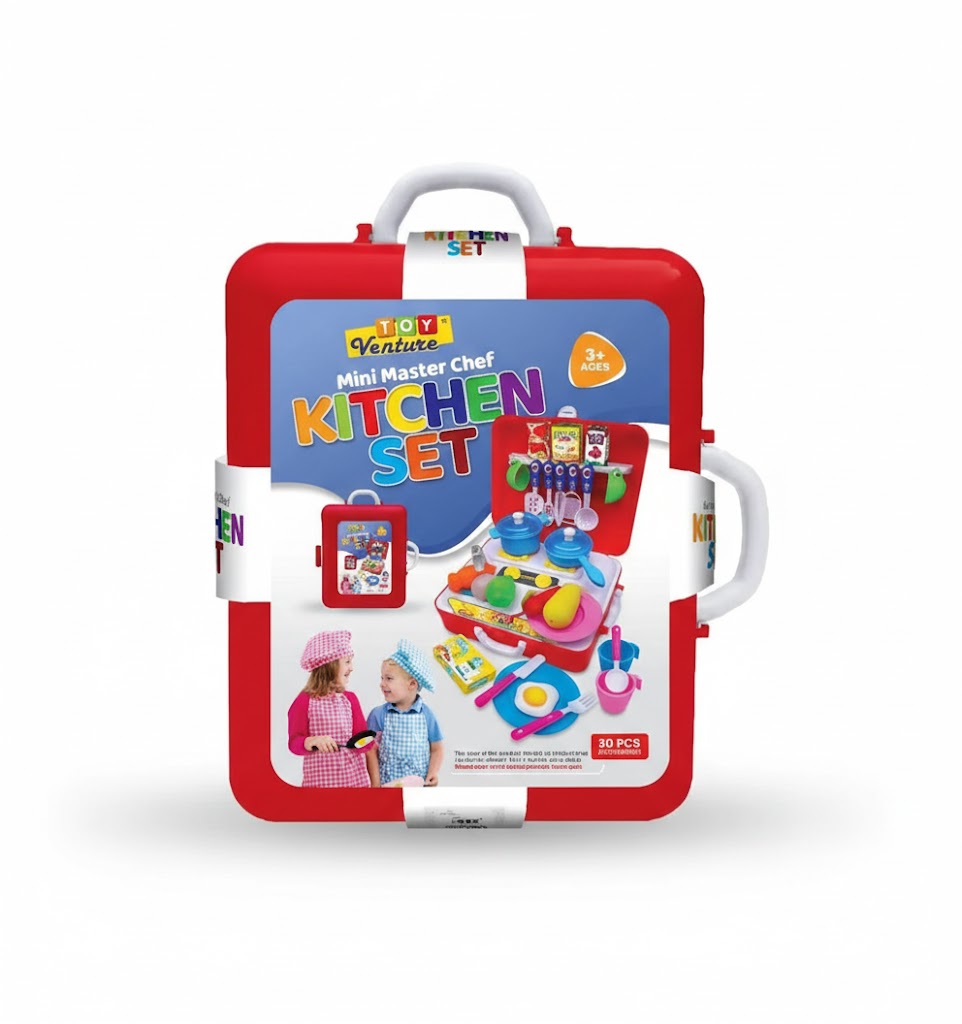 Mini Master Chef Kitchen Set – 30 Piece Cooking Playset for Kids. - Image 3