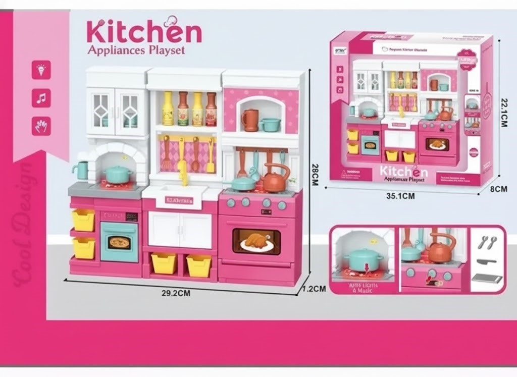 Battery Operated Kitchen Accessories | Kids Play Kitchen Set & Toys.