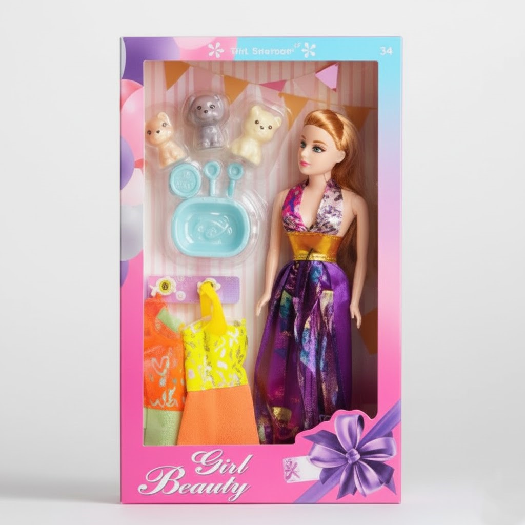 Lovely Angel Girl Beauty Fashion Doll Playset – Perfect Gift for Little Dreamers (Ages 3+). - Image 2